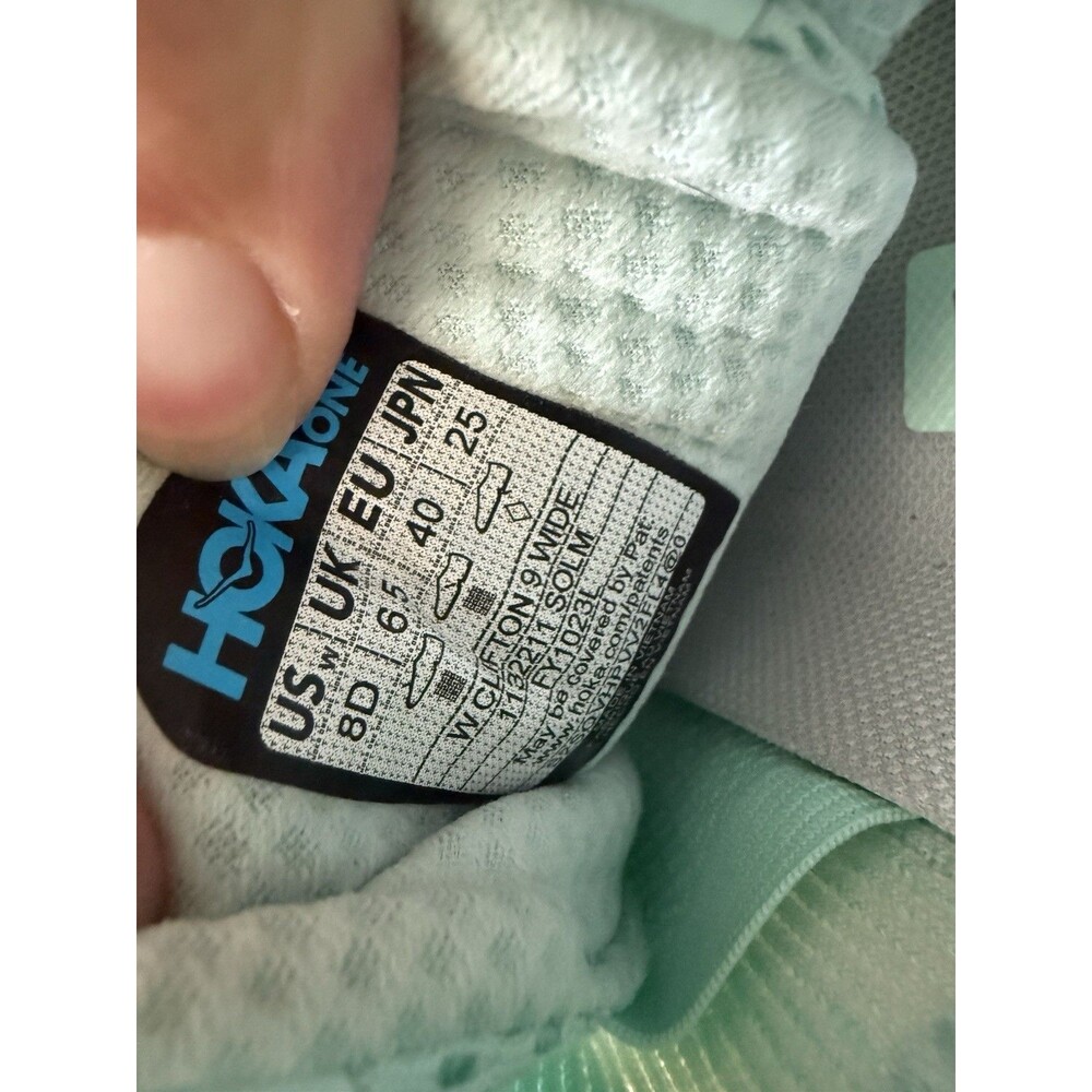 Hoka One One Clifton 9 Shoes Womens Size 8 D Wide Pastel Running 1132211 Solm - Picture 11 of 14